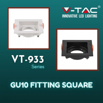 V-Tac GU10 Fitting Square, VT-933 Series