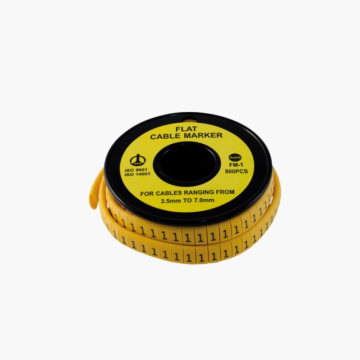 Ease Flat Cable Marker, K-65, Yellow Color Black Letter